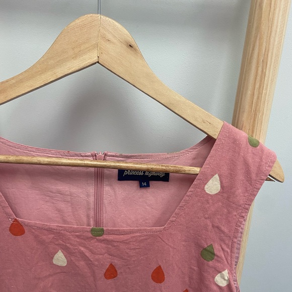 Princess Highway Dress Size 14 Pink Tank Spots - Picture 2 of 4